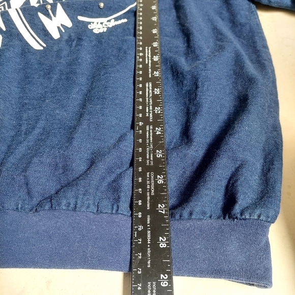 Lida Blue Chambray Top Shirt Southwestern‎ Art Vintage 80s Embelished Size L - Picture 6 of 13